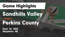 Sandhills Valley vs Perkins County  Game Highlights - Sept. 26, 2023