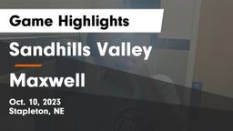Sandhills Valley vs Maxwell  Game Highlights - Oct. 10, 2023