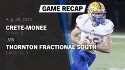 Recap: Crete-Monee  vs. Thornton Fractional South  2015