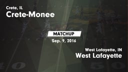 Matchup: Crete-Monee vs. West Lafayette  2016