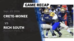 Recap: Crete-Monee  vs. Rich South  2016