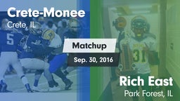 Matchup: Crete-Monee vs. Rich East  2016