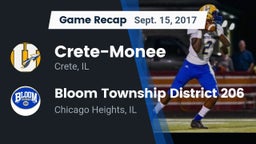 Recap: Crete-Monee  vs. Bloom Township  District 206 2017
