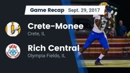 Recap: Crete-Monee  vs. Rich Central  2017