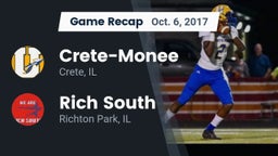 Recap: Crete-Monee  vs. Rich South  2017