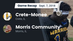 Recap: Crete-Monee  vs. Morris Community  2018