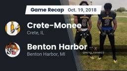 Recap: Crete-Monee  vs. Benton Harbor  2018
