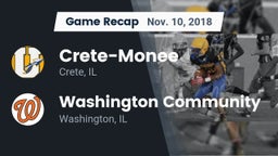 Recap: Crete-Monee  vs. Washington Community  2018