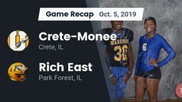 Recap: Crete-Monee  vs. Rich East  2019