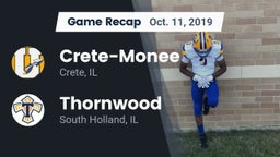 Recap: Crete-Monee  vs. Thornwood  2019