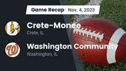Recap: Crete-Monee  vs. Washington Community  2023