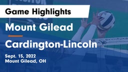 Mount Gilead  vs Cardington-Lincoln  Game Highlights - Sept. 15, 2022