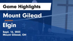 Mount Gilead  vs Elgin  Game Highlights - Sept. 16, 2023