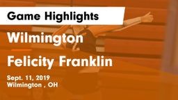 Wilmington  vs Felicity Franklin  Game Highlights - Sept. 11, 2019