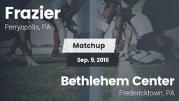 Matchup: Frazier vs. Bethlehem Center  2016
