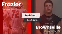 Matchup: Frazier vs. Brownsville  2016