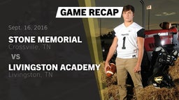 Recap: Stone Memorial  vs. Livingston Academy  2016