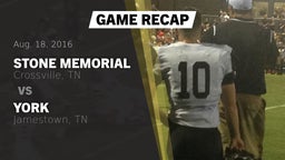 Recap: Stone Memorial  vs. York 2016
