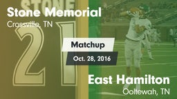 Matchup: Stone Memorial vs. East Hamilton  2016