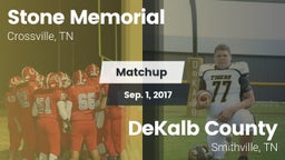 Matchup: Stone Memorial vs. DeKalb County  2017
