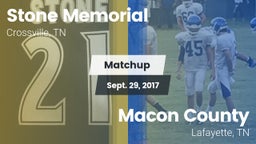 Matchup: Stone Memorial vs. Macon County  2017