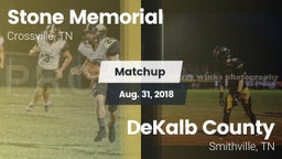 Matchup: Stone Memorial vs. DeKalb County  2018