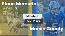 Matchup: Stone Memorial vs. Macon County  2018