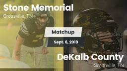 Matchup: Stone Memorial vs. DeKalb County  2019