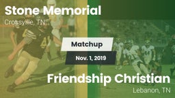 Matchup: Stone Memorial vs. Friendship Christian  2019