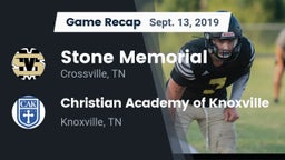 Recap: Stone Memorial  vs. Christian Academy of Knoxville 2019