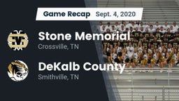 Recap: Stone Memorial  vs. DeKalb County  2020