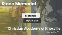 Matchup: Stone Memorial vs. Christian Academy of Knoxville 2020