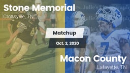 Matchup: Stone Memorial vs. Macon County  2020