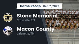 Recap: Stone Memorial  vs. Macon County  2022