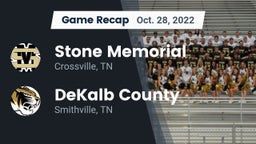 Recap: Stone Memorial  vs. DeKalb County  2022