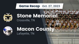Recap: Stone Memorial  vs. Macon County  2023