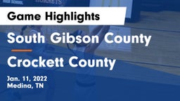 South Gibson County  vs Crockett County  Game Highlights - Jan. 11, 2022