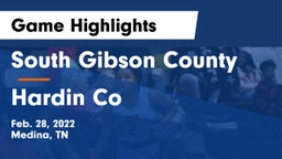 South Gibson County  vs Hardin Co Game Highlights - Feb. 28, 2022