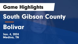 South Gibson County  vs Bolivar Game Highlights - Jan. 4, 2024