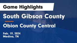 South Gibson County  vs Obion County Central  Game Highlights - Feb. 19, 2024