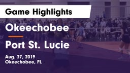 Okeechobee  vs Port St. Lucie  Game Highlights - Aug. 27, 2019