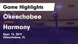 Okeechobee  vs Harmony  Game Highlights - Sept. 14, 2019