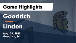 Goodrich  vs Linden Game Highlights - Aug. 26, 2019