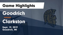 Goodrich  vs Clarkston  Game Highlights - Sept. 19, 2019