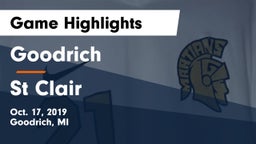 Goodrich  vs St Clair  Game Highlights - Oct. 17, 2019