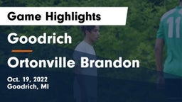 Goodrich  vs Ortonville Brandon  Game Highlights - Oct. 19, 2022