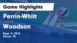 Perrin-Whitt  vs Woodson Game Highlights - Sept. 4, 2019
