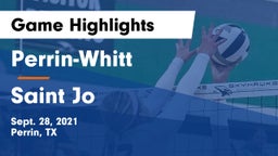 Perrin-Whitt  vs Saint Jo Game Highlights - Sept. 28, 2021