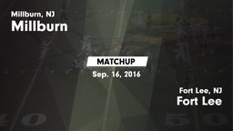 Matchup: Millburn vs. Fort Lee  2016