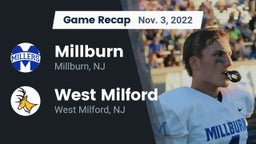 Recap: Millburn  vs. West Milford  2022